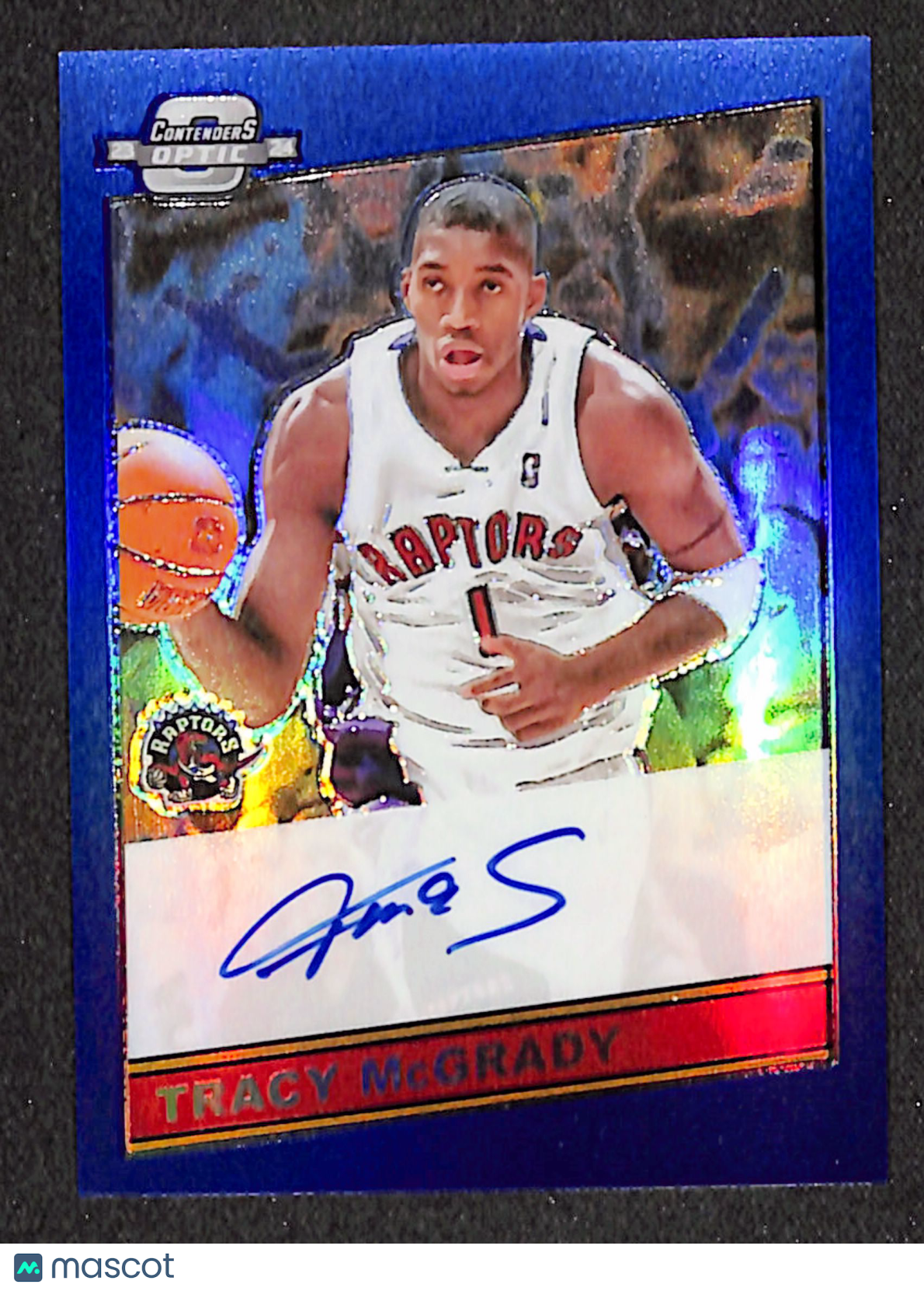 Tracy McGrady 2023-24 Contenders Optic 1986 Tribute Autographs Blue #86-TRM #/25