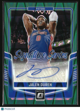 Jalen Duren 2024-25 Donruss Optic Signature Series Seismic #SS-DUR #/35