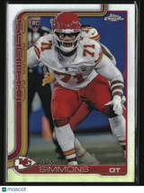 Josh Simmons 2025 Topps Chrome Refractor #304