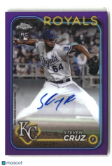 Steven Cruz 2024 Topps Chrome Rookie Autographs Purple Refractor #RA-SC #/250