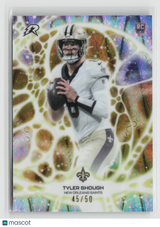 Tyler Shough 2025 Topps Resurgence Protonyx Gold Power Surge Refractor #PT-12