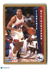 Clarence Weatherspoon 1992-93 Fleer NBA Rising Star Golden Magazine Perforated