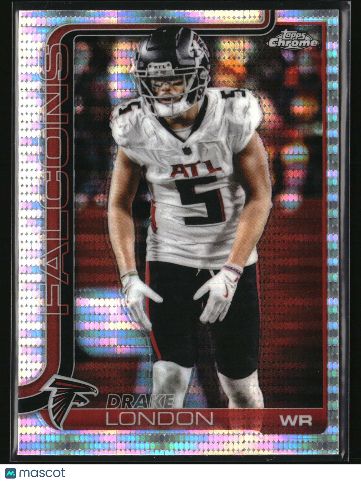 Drake London 2025 Topps Chrome Pulsar Refractor #12