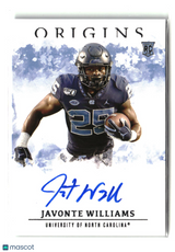 Javonte Williams 2021 Panini Chronicles Draft Picks Origins Rookie Auto #OA-JVW