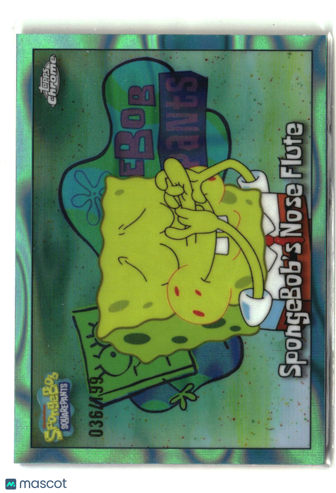 2025 Topps Chrome SpongeBob SpongeBob's Nose Flute Aqua Lava #200