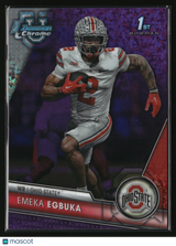 Emeka Egbuka 2023 Bowman U Chrome Purple Mini-Diamond Refractor #115 #/399