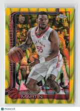 Alijah Martin 2025-26 Topps Chrome Yellow RayWave Refractor #290 #/275