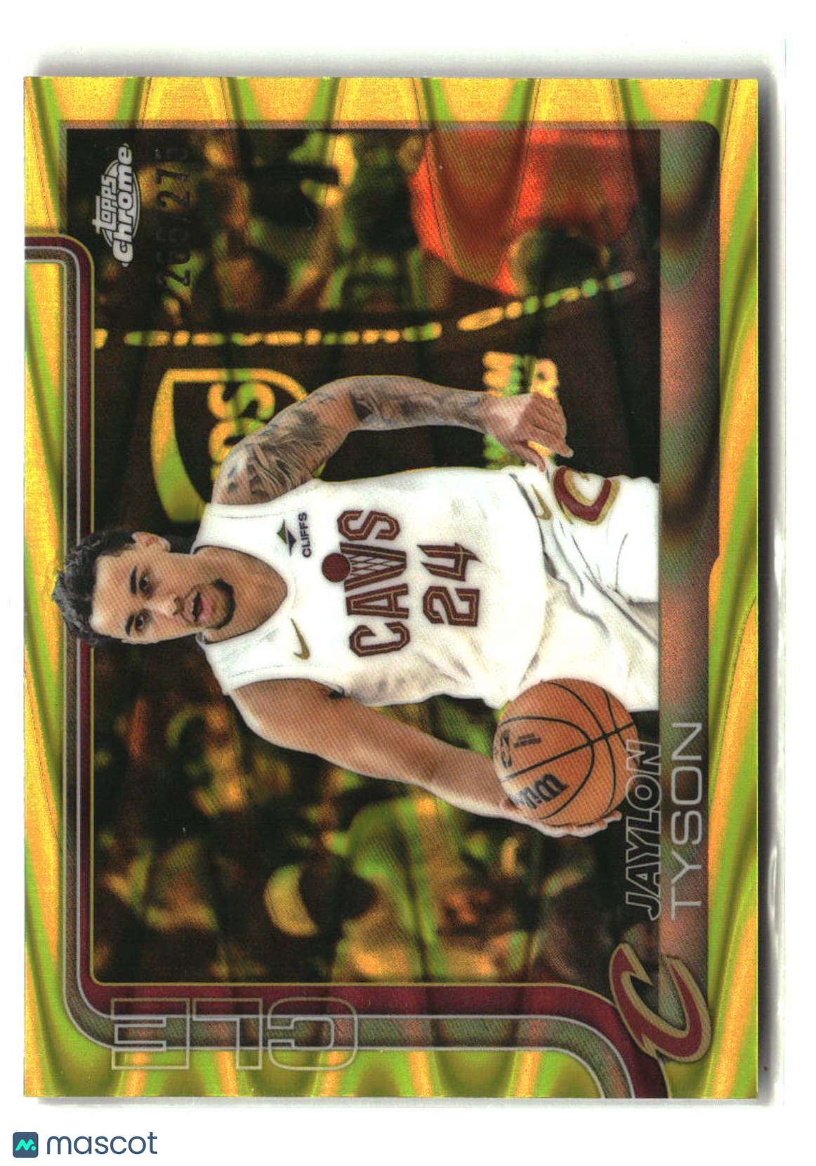 Jaylon Tyson 2025-26 Topps Chrome Yellow RayWave Refractor #50 #/275