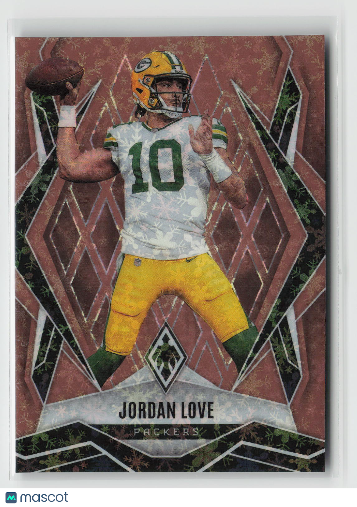 Jordan Love 2025 Panini Phoenix Bronze Winter Prizm #117 #/50