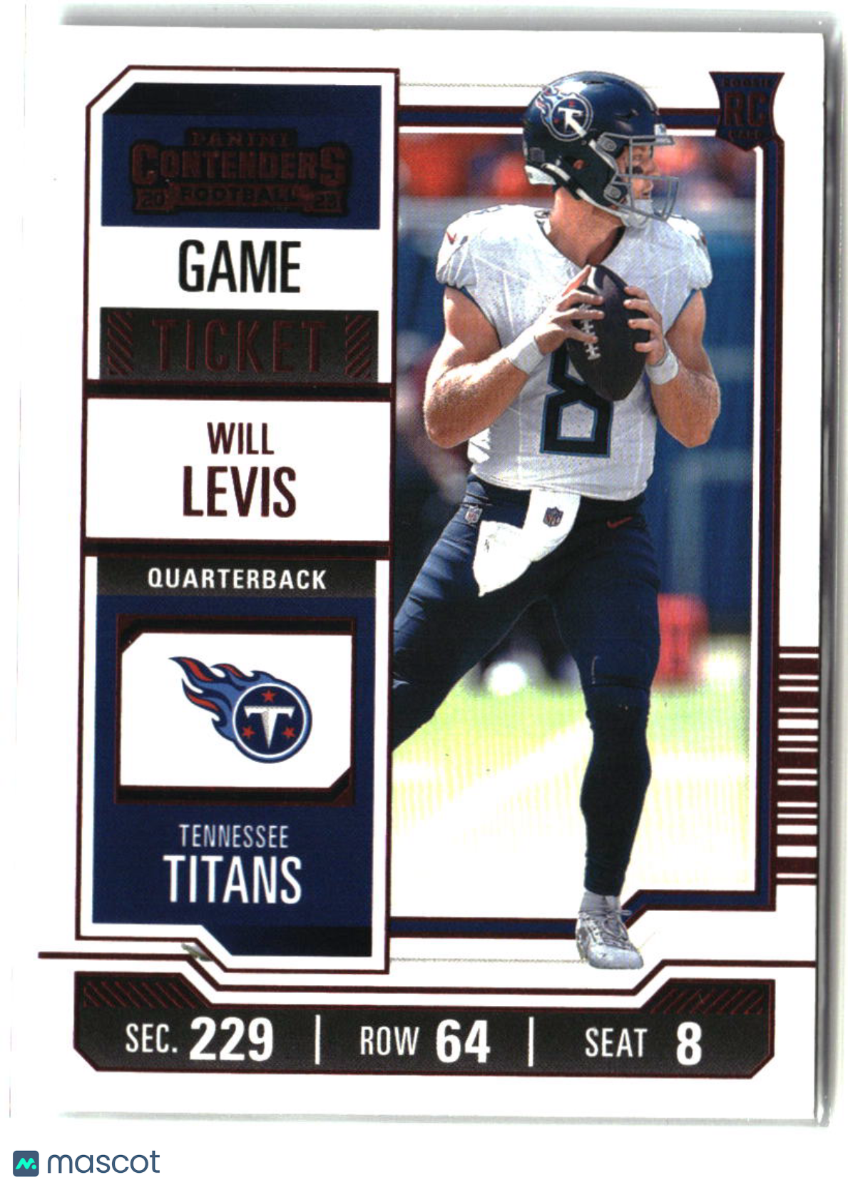 Will Levis 2023 Panini Contenders Game Ticket Bronze #97