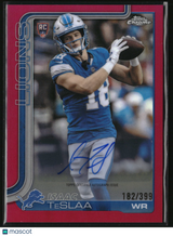 Isaac TeSlaa 2025 Topps Chrome Rookie Autographs Magenta Refractor #RA-ITS #/399