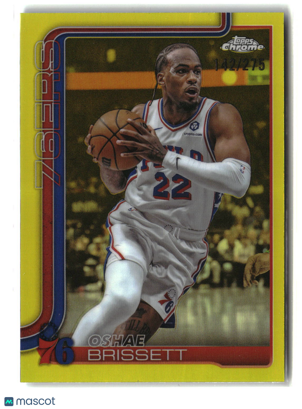 Oshae Brissett 2025-26 Topps Chrome Yellow Refractor #20 #/275