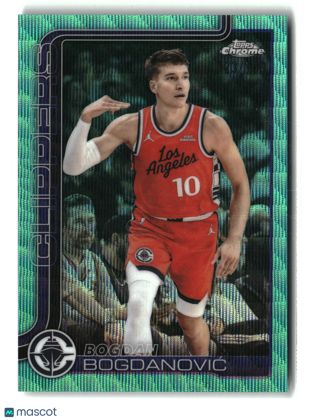 Bogdan Bogdanović 2025-26 Topps Chrome Update Aqua Wave Refractor #92 #/199