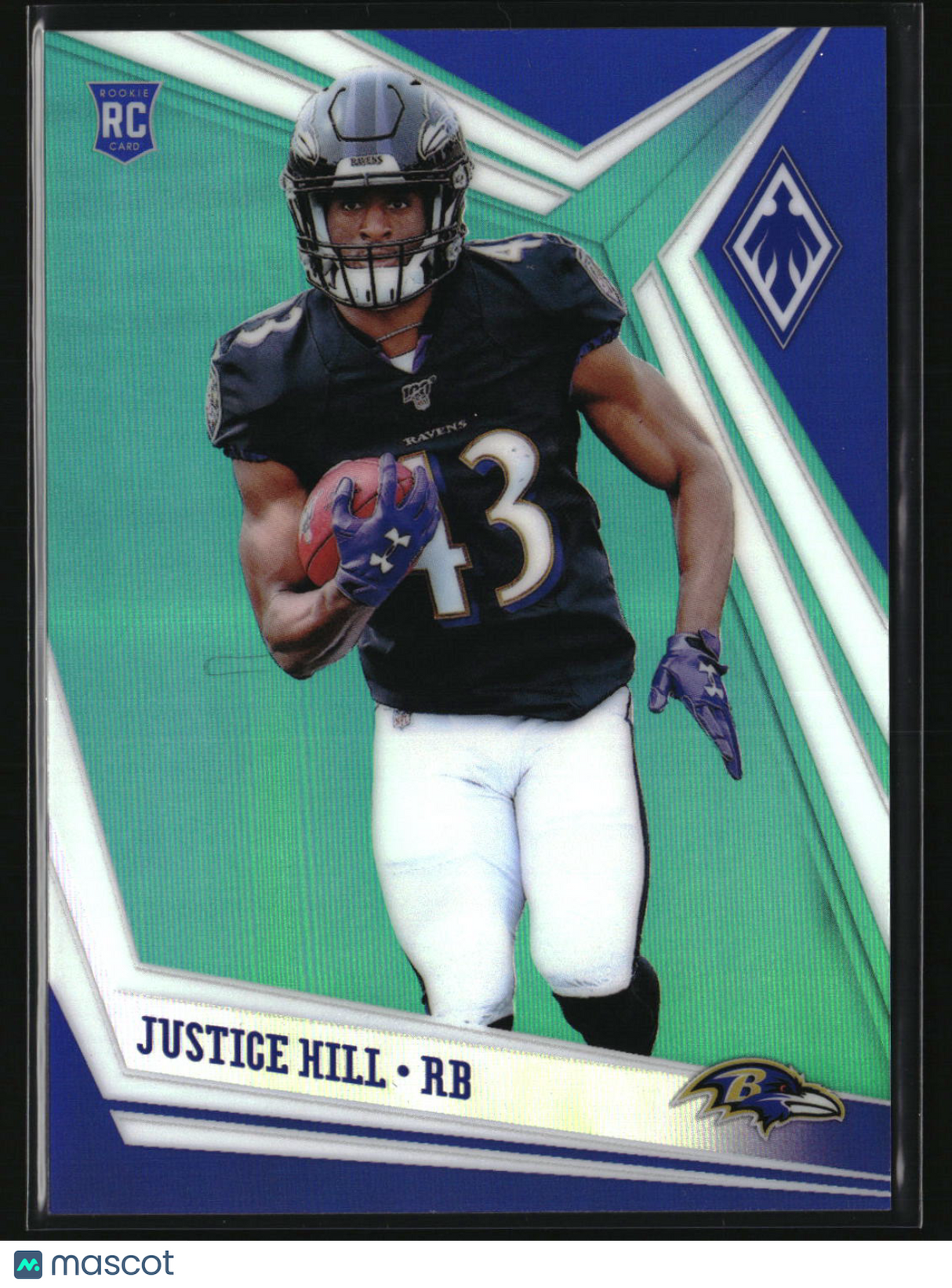 Justice Hill 2019 Panini Phoenix Green #129 #/25