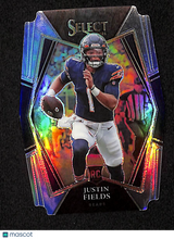 Load image into Gallery viewer, Justin Fields 2021 Panini Select Silver Prizm Die Cut #150
