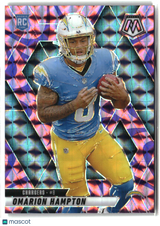 Omarion Hampton 2025 Panini Mosaic Mosaic Reactive Purple #335