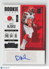 David Njoku 2017 Panini Contenders - Rookie Ticket Autographs #114
