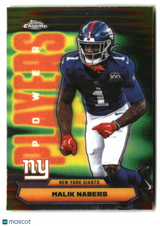 Malik Nabers 2025 Topps Chrome Power Players #PP-25