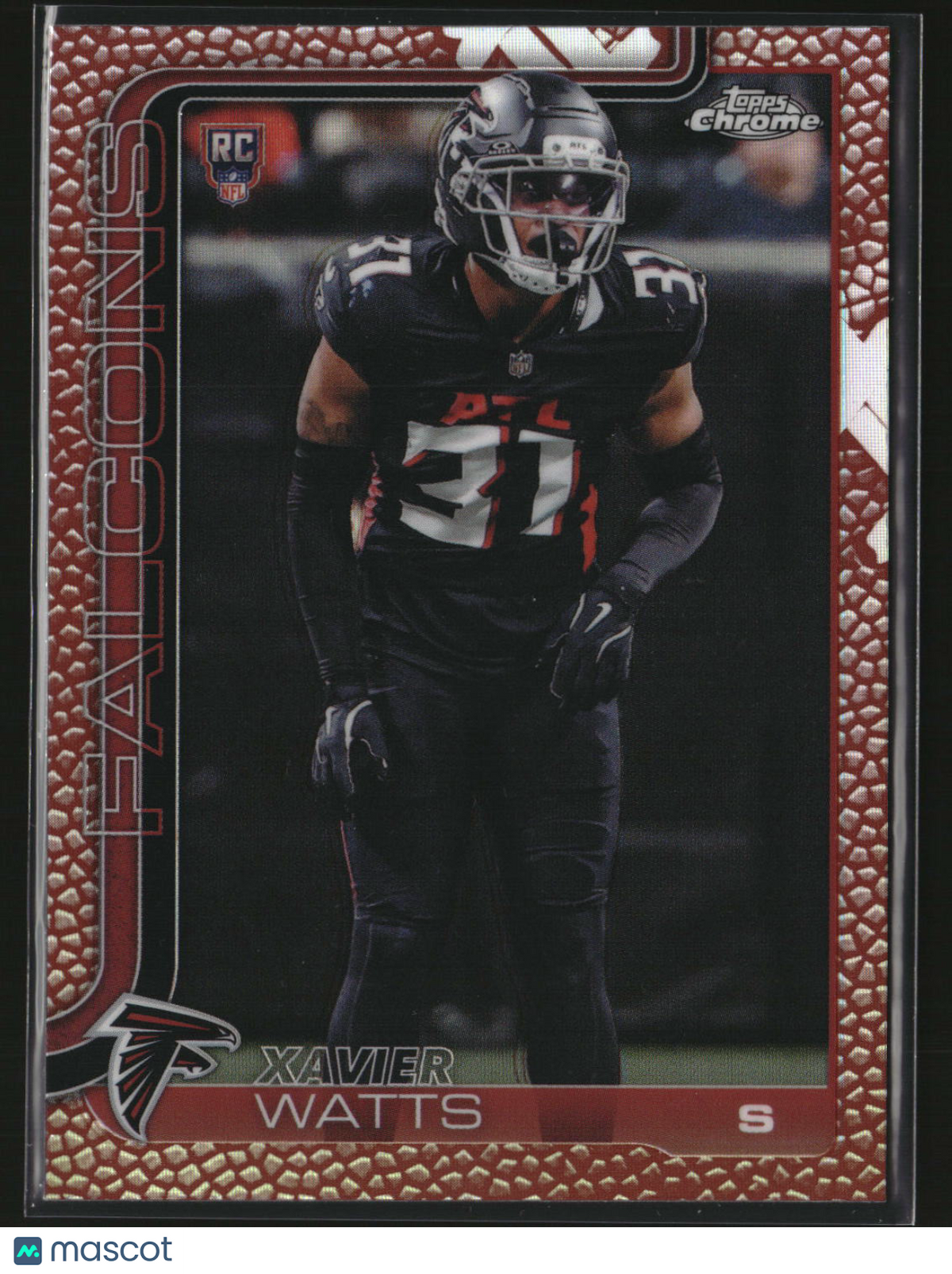 Xavier Watts 2025 Topps Chrome Football Football Leather Refractor #393