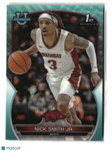 Nick Smith Jr. 2022-23 Bowman University Chrome Aqua Wave #1 #/299