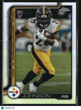 Kaleb Johnson 2025 Topps Chrome Refractor #323