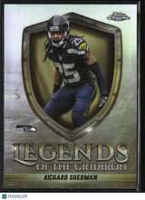 Richard Sherman 2025 Topps Chrome Legends of the Gridiron Refractor #LOG-36