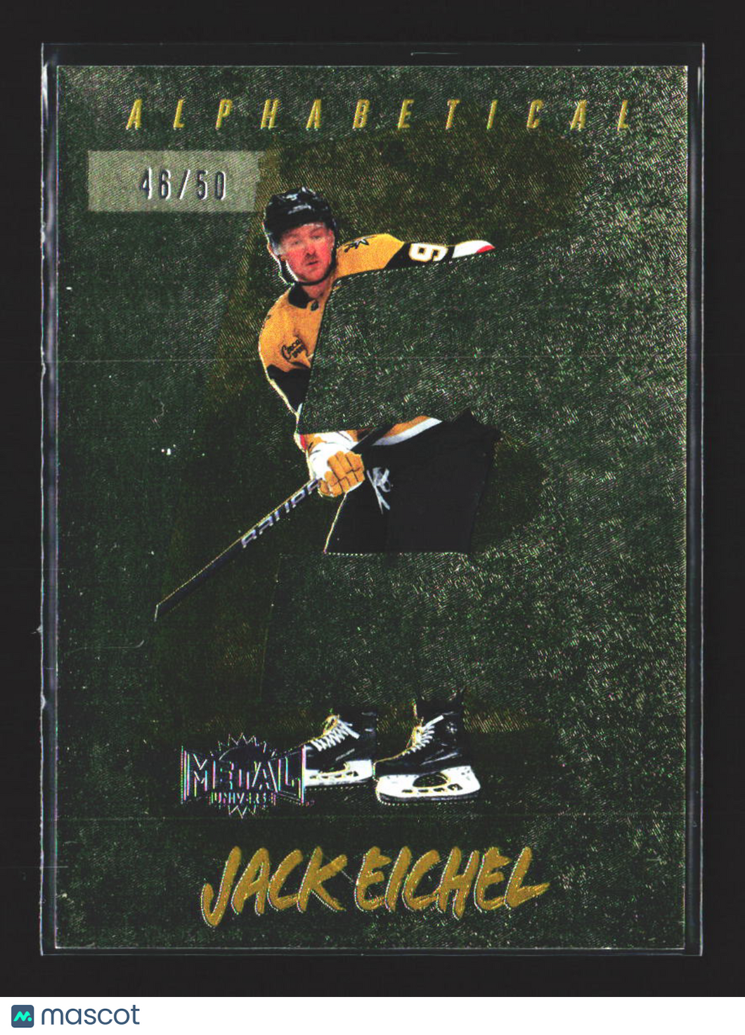 Jack Eichel 2024-25 SkyBox Metal Universe Alphabetical Gold #A-5 #/50