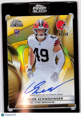 Carson Schwesinger 2025 Topps Chrome Black Rookie Autographs Gold RAU-CS #/50