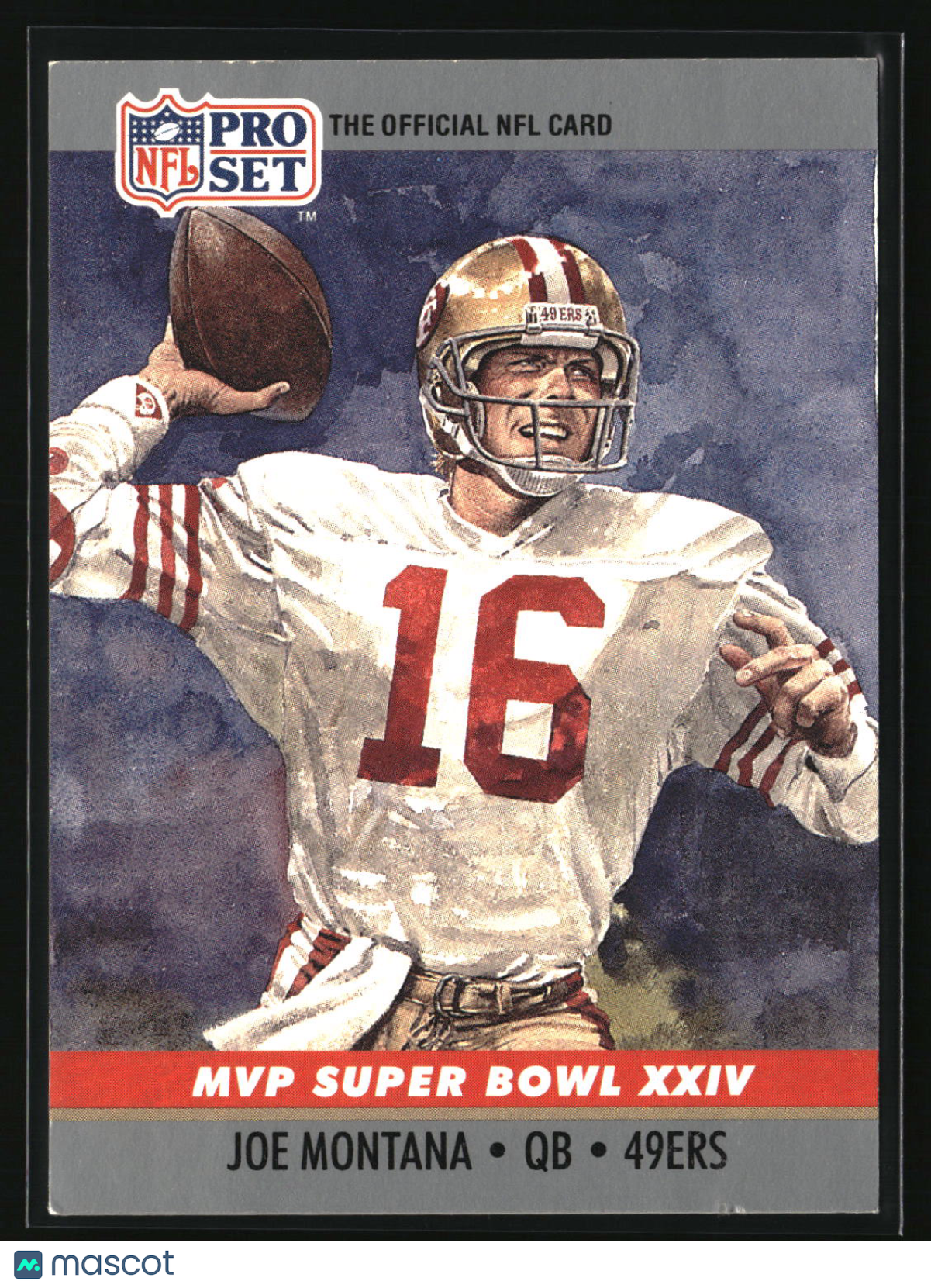 Joe Montana 1990 Pro Set Super Bowl MVP Collectibles #24