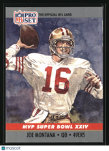 Joe Montana 1990 Pro Set Super Bowl MVP Collectibles #24