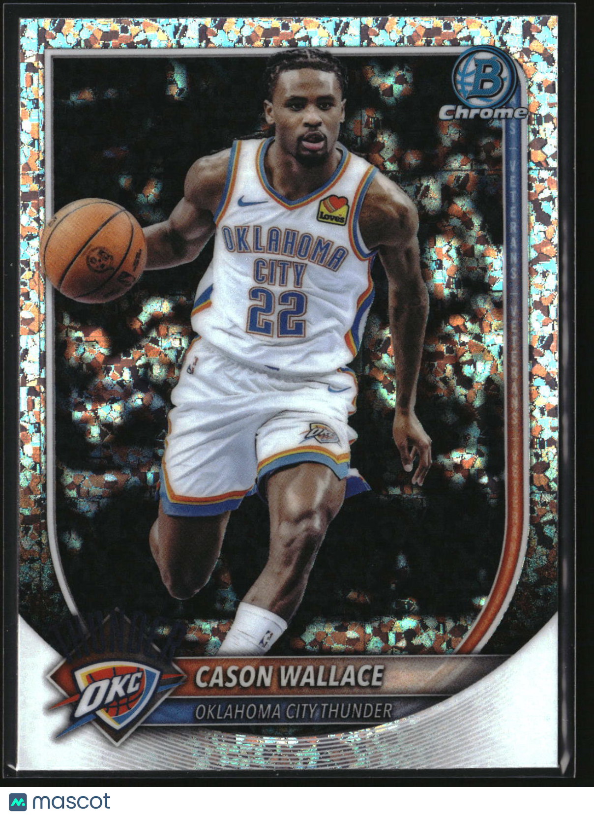 Cason Wallace 2025-26 Bowman Chrome Mini-Diamond Refractor #BCV-185