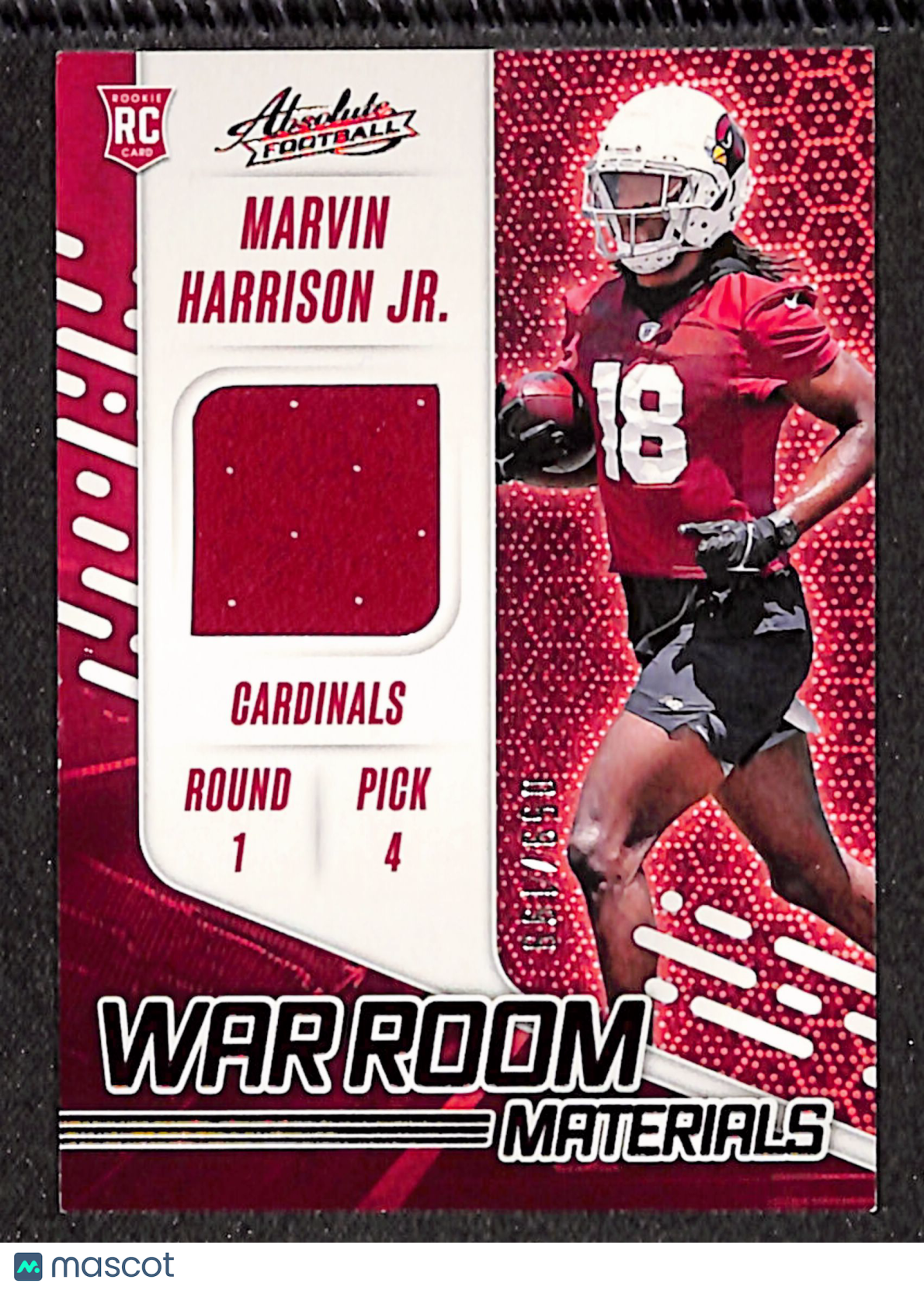 Marvin Harrison Jr. 2024 Panini Absolute War Room Materials #WRM-MHJ #/199