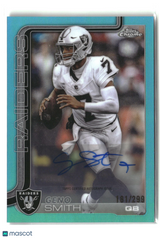 Geno Smith 2025 Topps Chrome Chrome Autographs Teal Refractor #BA-GS #/299