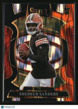 Shedeur Sanders 2025 Panini Select Black and Orange Prizm Shock #54