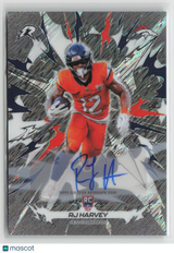RJ Harvey 2025 Topps Resurgence Signatures Silver Static Refractor #128