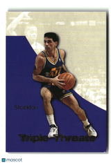 John Stockton 1996-97 SkyBox Premium Triple Threats #TT7