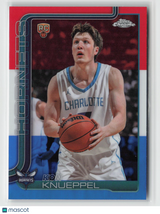 Kon Knueppel 2025-26 Topps Chrome Red White and Blue Refractor #254