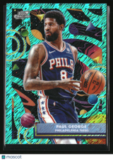 Paul George 2025-26 Topps Chrome Cosmic Aqua Equinox Refractor #109 #/199