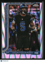 David Montgomery 2025 Topps Chrome Ray Wave Refractor #103