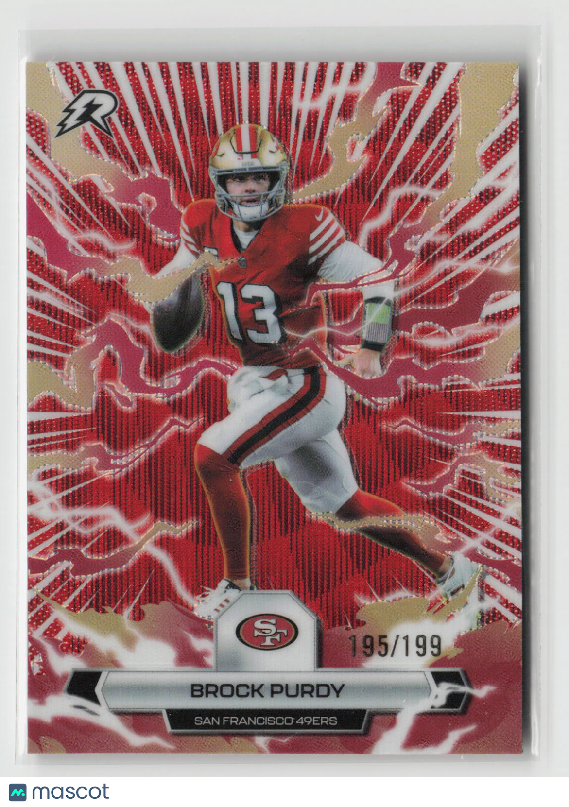 Brock Purdy 2025 Topps Resurgence Crimson Surge Refractor #86 #/199