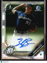 Zack Brown 2019 Bowman Chrome Prospects Autographs #CPA-ZB