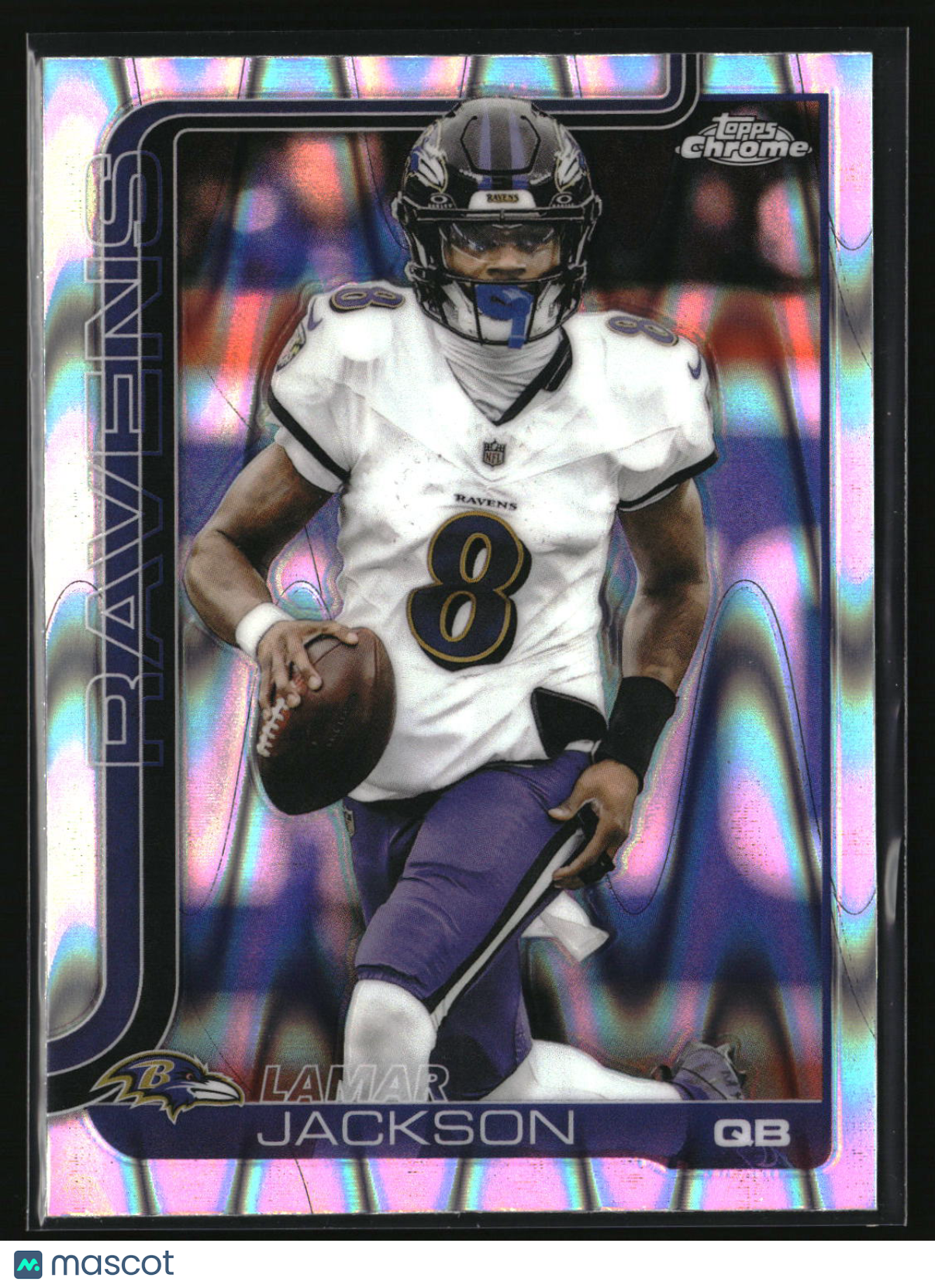 Lamar Jackson 2025 Topps Chrome Ray Wave Refractor #24