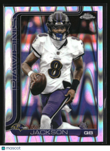 Lamar Jackson 2025 Topps Chrome Ray Wave Refractor #24