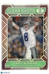 Troy Aikman 2020 Panini Illusions Clear Shots Emerald #19