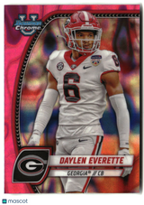 Daylen Everette 2024 Bowman University Chrome Pink Lava Refractor #55