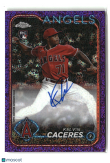 Kelvin Caceres 2024 Topps Chrome Rookie Autographs Purple Speckle #RA-KC #/299