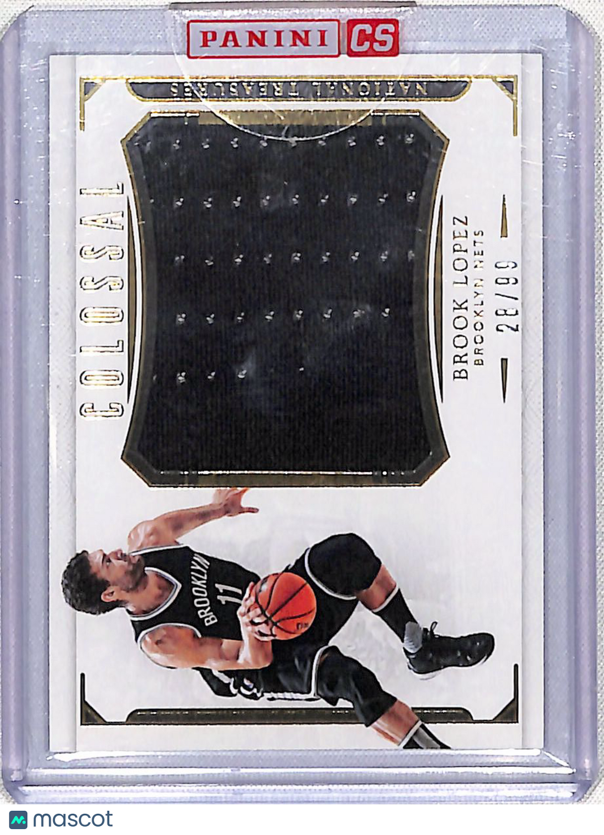 Brook Lopez 2015-16 Panini National Treasures Colossal Materials #10 #/99