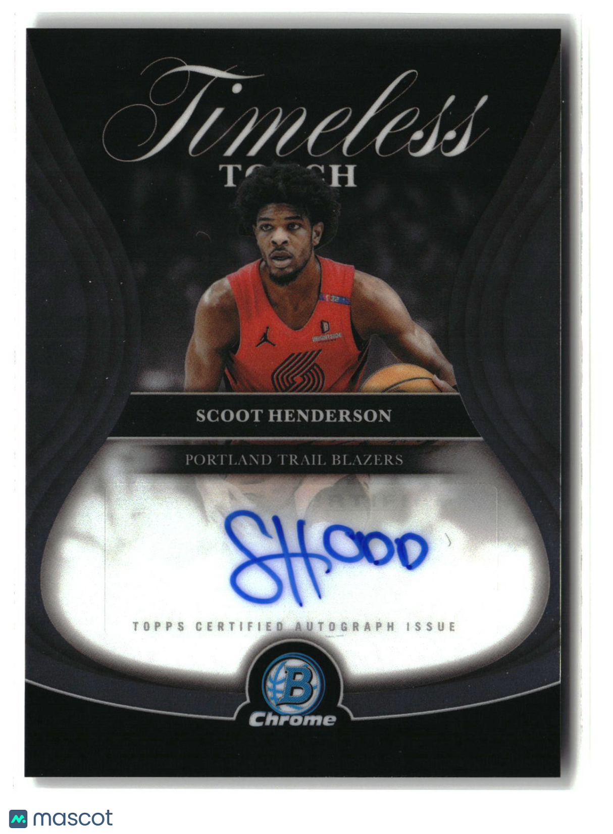 Scoot Henderson 2025-26 Bowman Timeless Touch Signatures #TTA-SH