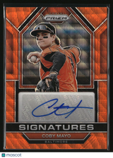 Coby Mayo 2023 Panini Prizm Signatures Orange Wave Prizms #SIG-CM #/50