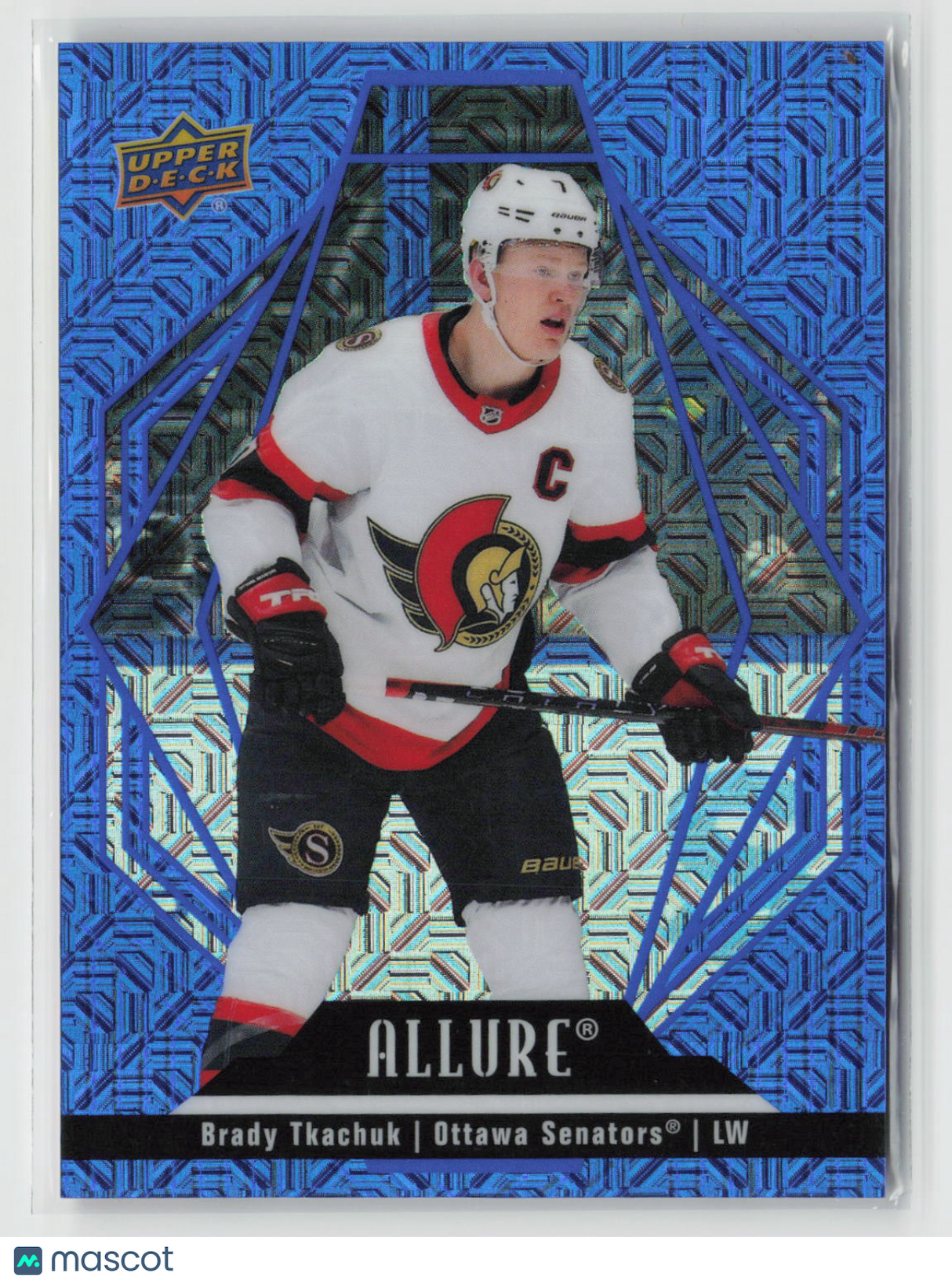 Brady Tkachuk 2022-23 Upper Deck Allure Blue Line #69 #/35